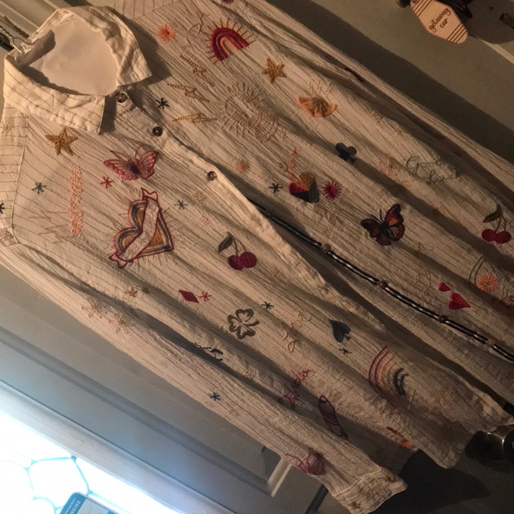 Johnny Was workshop dress casual blouse XS